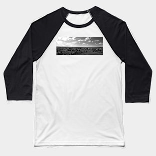 Old village panorama, black and white photography Baseball T-Shirt